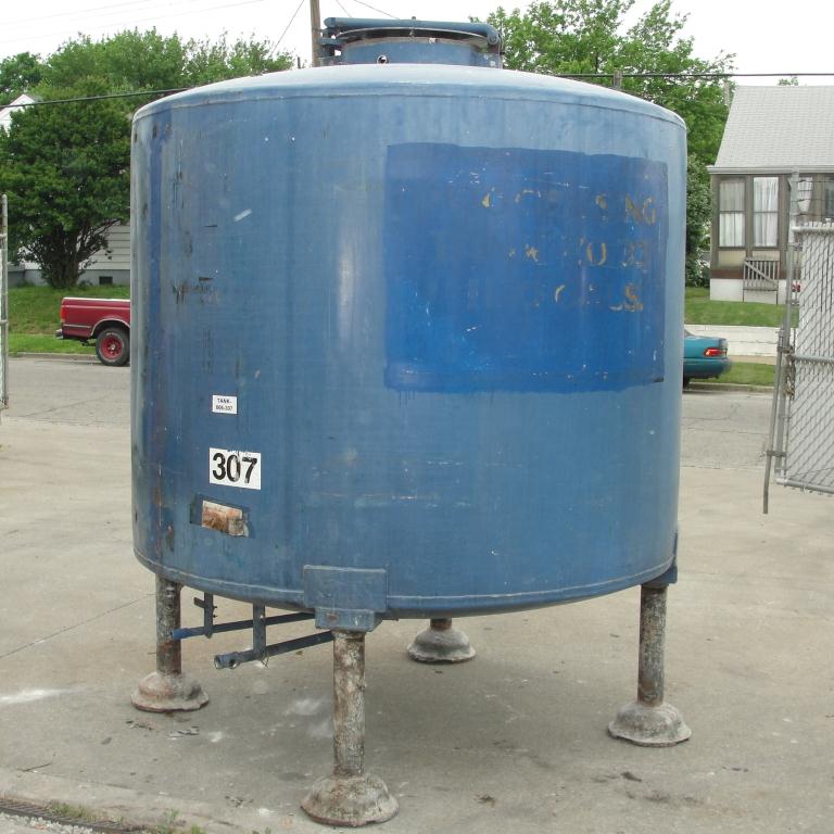 Tank 1110 gallon vertical tank, 304 SS, dish bottom