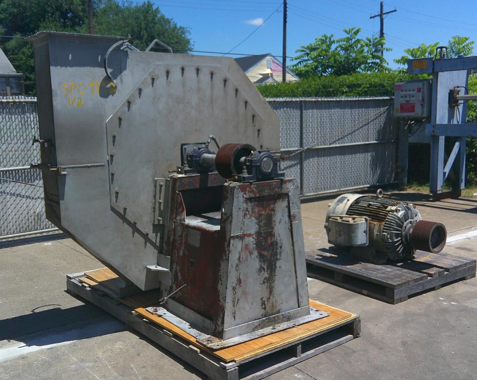 Blower 8,500 cfm centrifugal fan Clarage Fan Co. size 325 125 hp, Stainless Steel